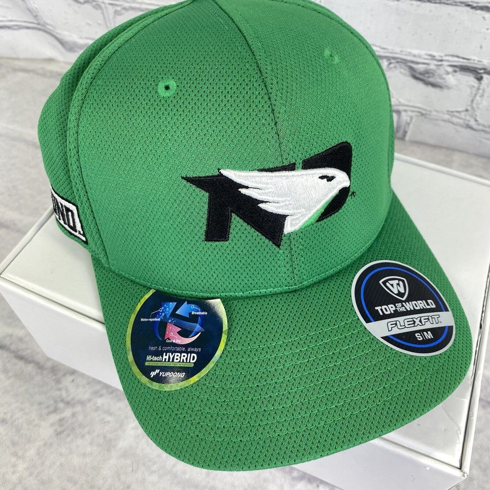 North Dakota Fighting Hawks Top Of The World Victory Stretch FlexFit Hat S/M